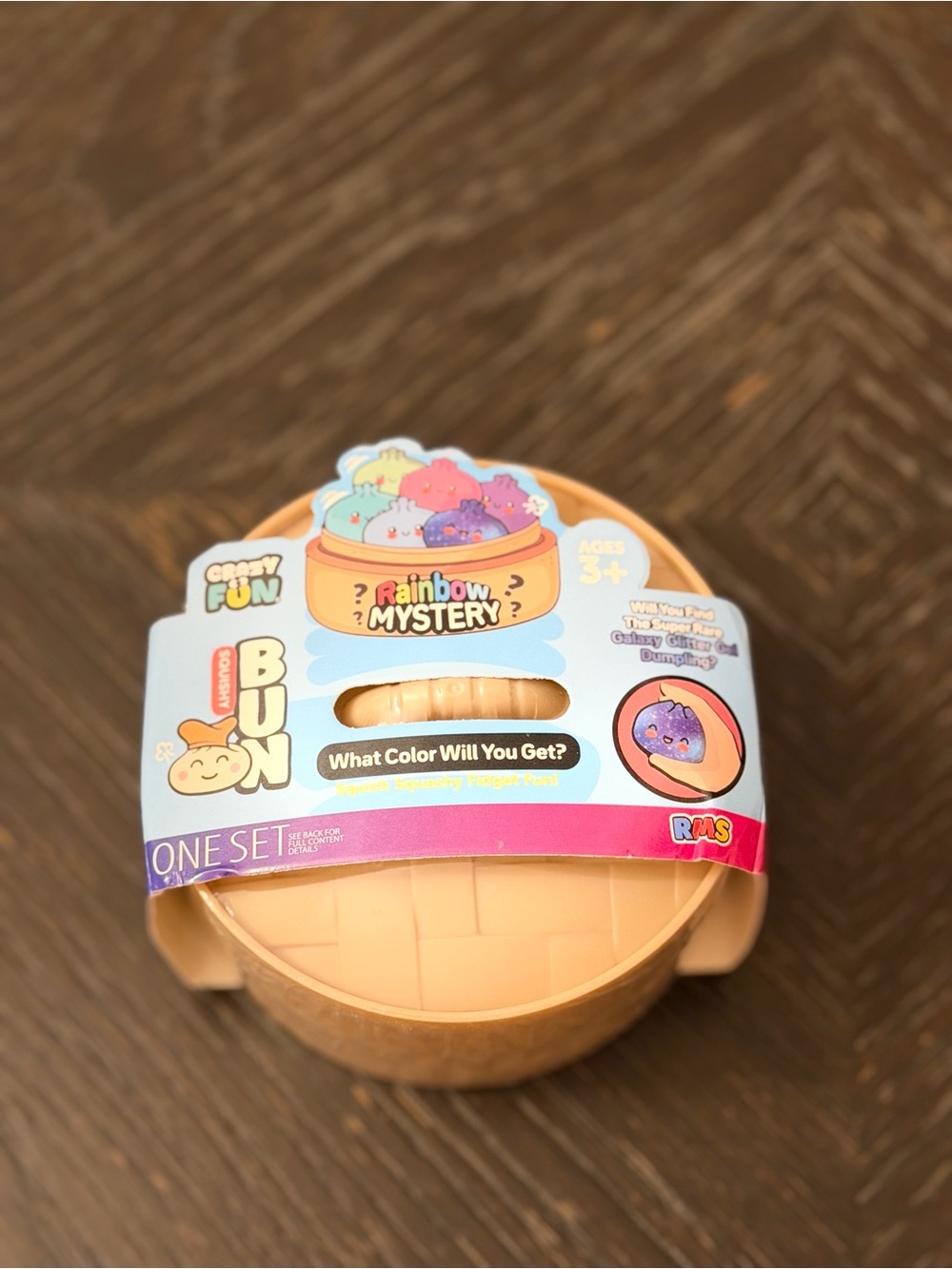 RMS Crazy Fun Rainbow Mystery Squishy Bun Dumpling Fidget Viral Toy - Galaxy